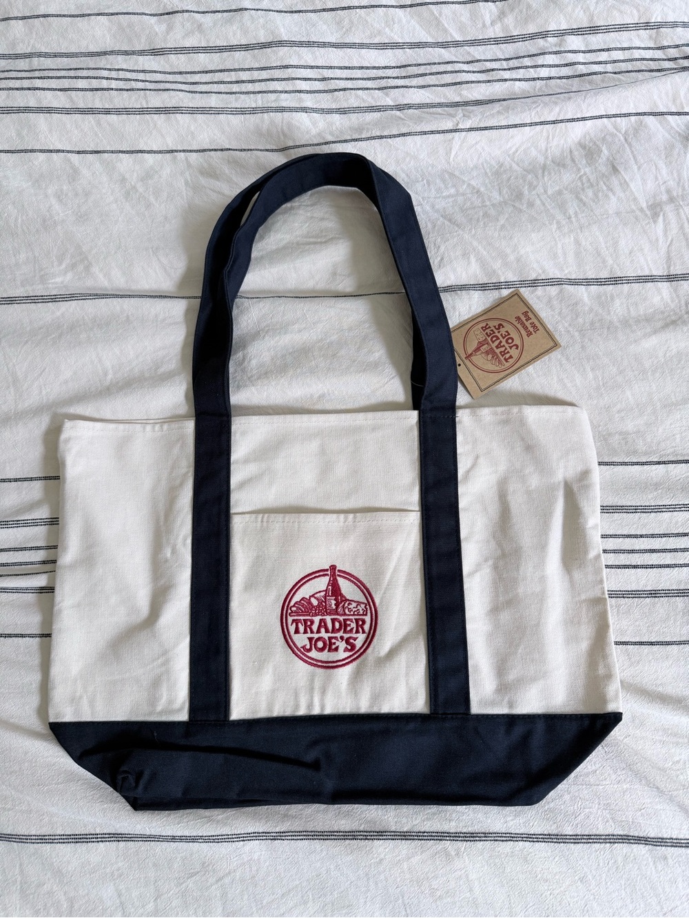 NWT Trader Joe’s Large Reusable tote-navy